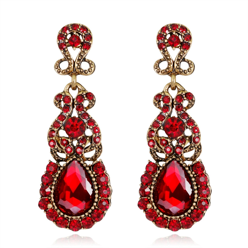 Classic earrings drop-shaped, European style