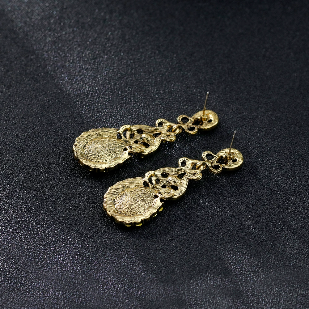 Classic earrings drop-shaped, European style