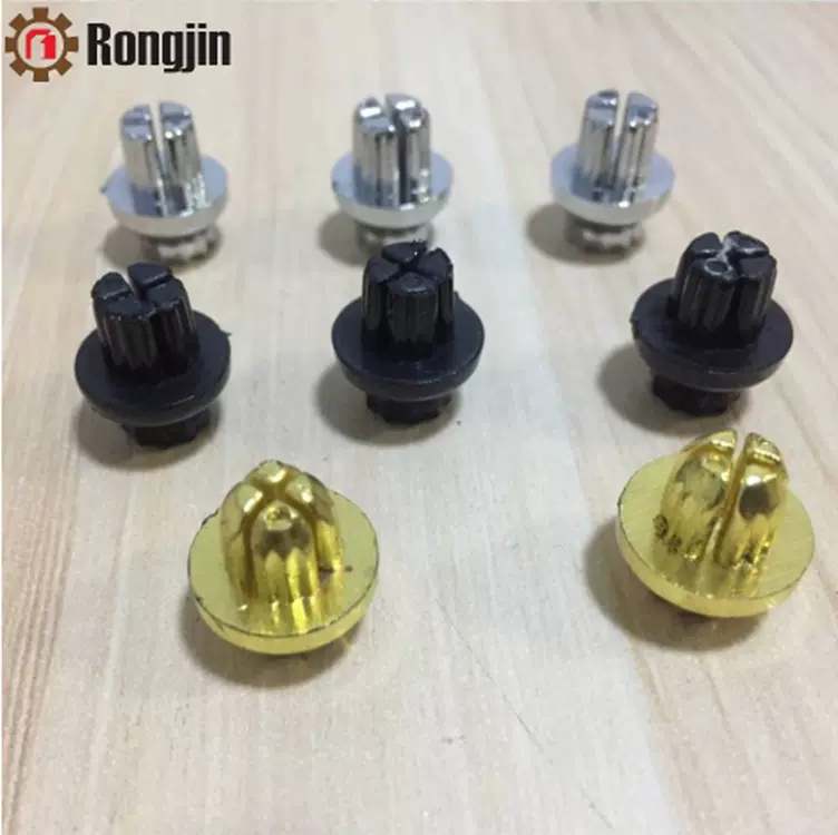 跨境专供孔径8mm电镀金色亮黑改装轮毂装饰钉 塑料制轮毂装饰铆钉