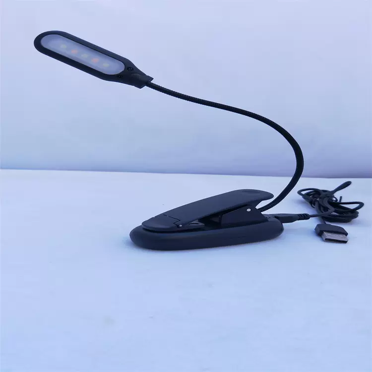 乐谱灯谱架灯单杆5灯乐谱看书钢琴阅读灯电池款礼品夹子读书台灯