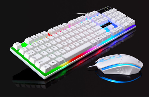 Chasing Leopard G21B wired USB luminous gaming keyboard and mouse computer mechanical feel backlit keyboard and mouse set