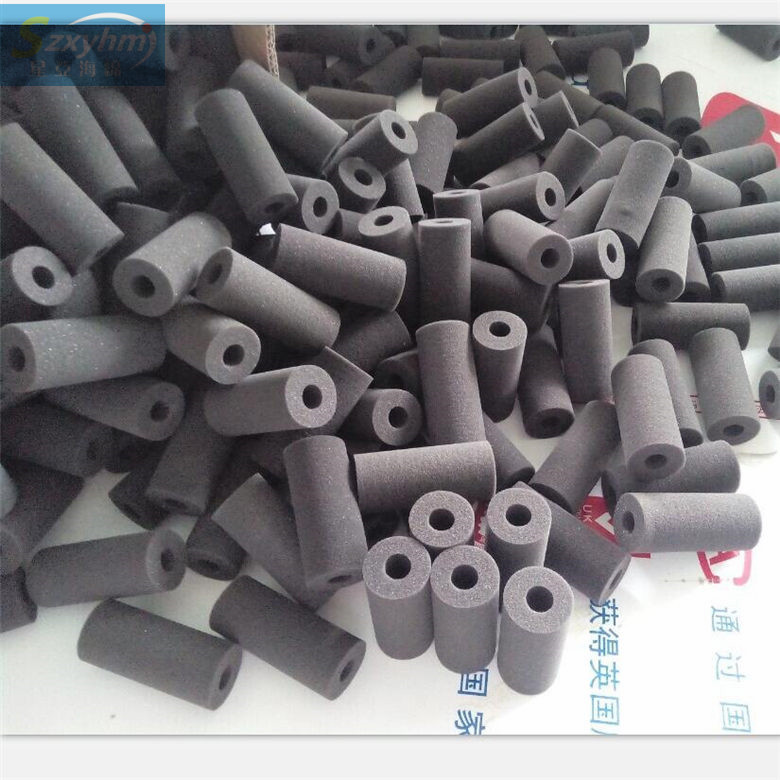 爆破海绵片材异形加工清洁帖百洁布海绵柱黄色穿线清洁柱冲压成型