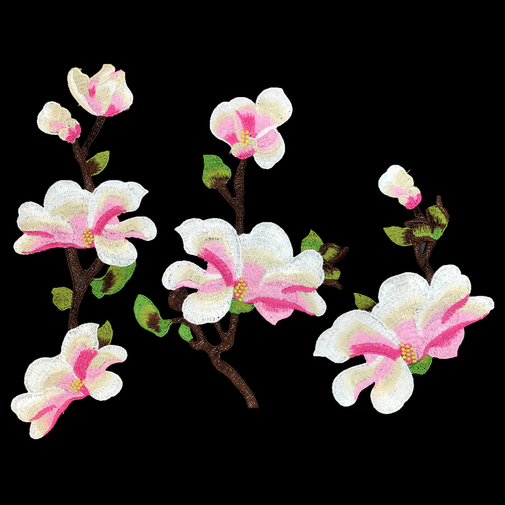 特价水溶花刺绣领花 玉兰花刺绣彩色绣花 舞蹈服童装旗袍补丁贴花