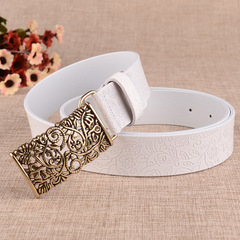 Hot-selling Women's Leather Belt, Genuine Cowhide Court-Style Waistband, Vintage Genuine Leather Korean-Style Fashion Belt—Factory Wholesale