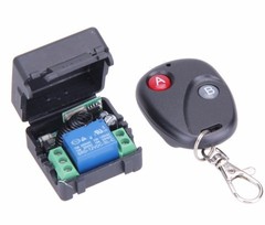 12V small suitcase single-channel remote switch matched with white duck egg one-button remote controller 315 433 Shenzhen manufacturer