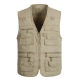 Foreign trade middle-aged and elderly men's denim vest 16 pocket extra large size cotton vest 4 feet waist vest 7X P08