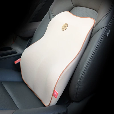 Car waist cushion waist cushion waist pillow cushion waist protection memory cotton waist pillow four seasons general manufacturers direct supply processing (Waist support) - beige-single-waist