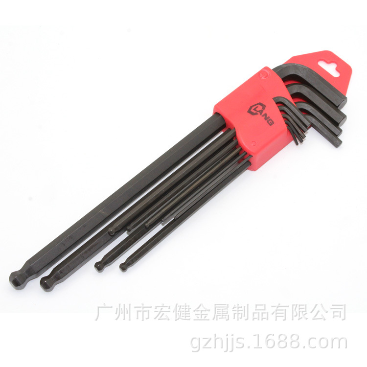 公制S2内六角扳手套装 加长特长表面处理磷酸锰 五金工具