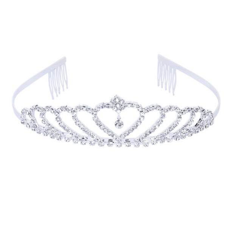 Clásico amor coronada princesa diamante joyas para el cabello joyas para el cabello damas joyas de boda joyas para el cabello