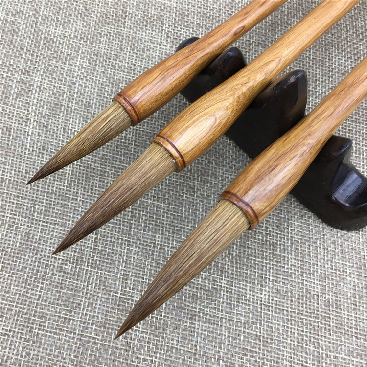卸売り文房長峰狼毛筆痩せ金体行草書道国画用品メーカー直供毛筆