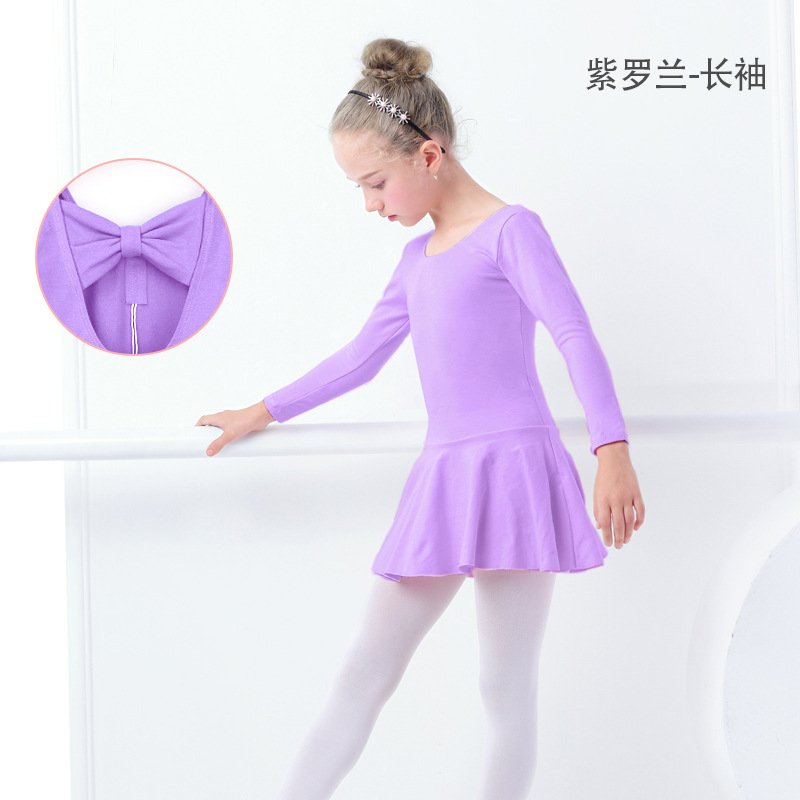 Ropa de baile para niños ropa de práctica de mujer primavera mariposa de manga larga ropa de clasificación para niñas falda de Ballet de danza China Nacional