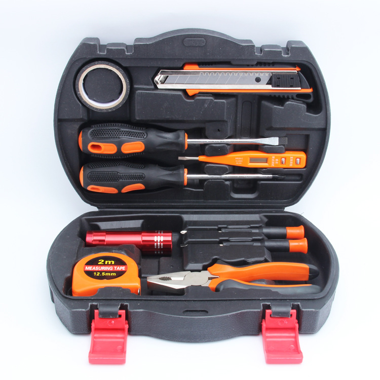 亮牌家用礼品五金工具套装11件套 碳钢镀镍材质 彩盒包装 可丝印