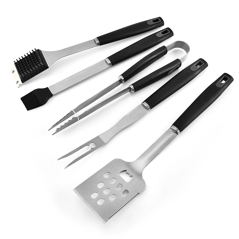 Производитель оптовый 5-шт grill набор Комбинированный набор Нержавеющая сталь BBQ барбекю инструменты Набор для улиц гриля