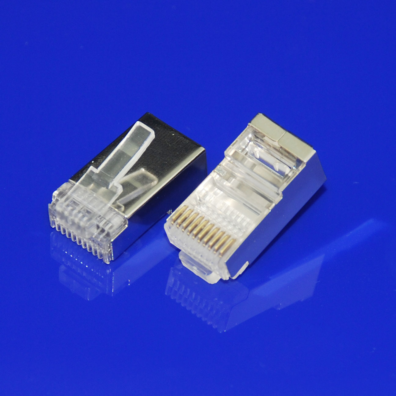 厂家供应XLEP品牌 RJ50屏蔽水晶头插头，磷铜RJ48屏蔽水晶头