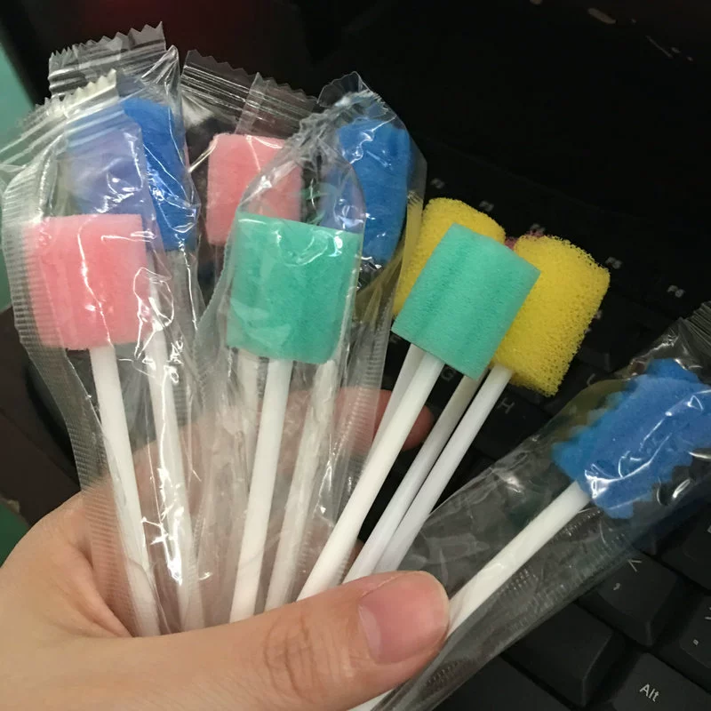 Фабрика оптом в наличии губка палочка Чистка уход губка палочка одноразовая губка для ухода за полостью рта палочка