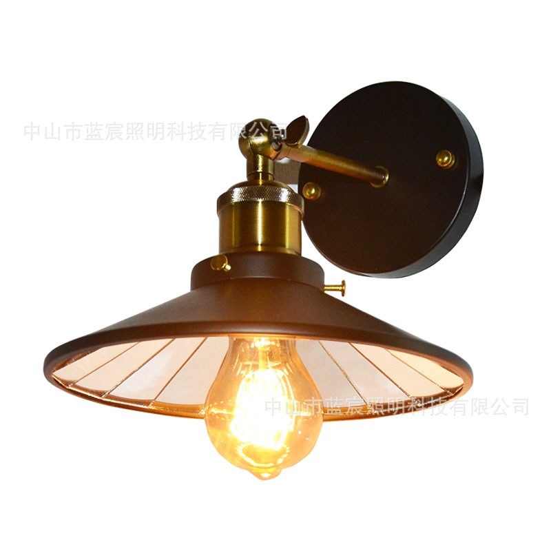 Estilo Europeo retro decorativo lámpara de pared pasillo lámpara corredor lámpara hierro estilo industrial espejo faro CAFÉ Tienda lámpara al por mayor