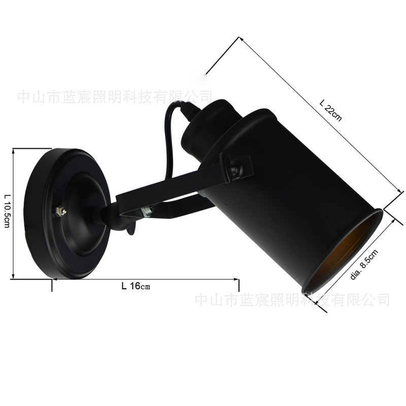 Estilo Europeo retro decorativo lámpara de pared pasillo lámpara corredor lámpara hierro estilo industrial espejo faro CAFÉ Tienda lámpara al por mayor