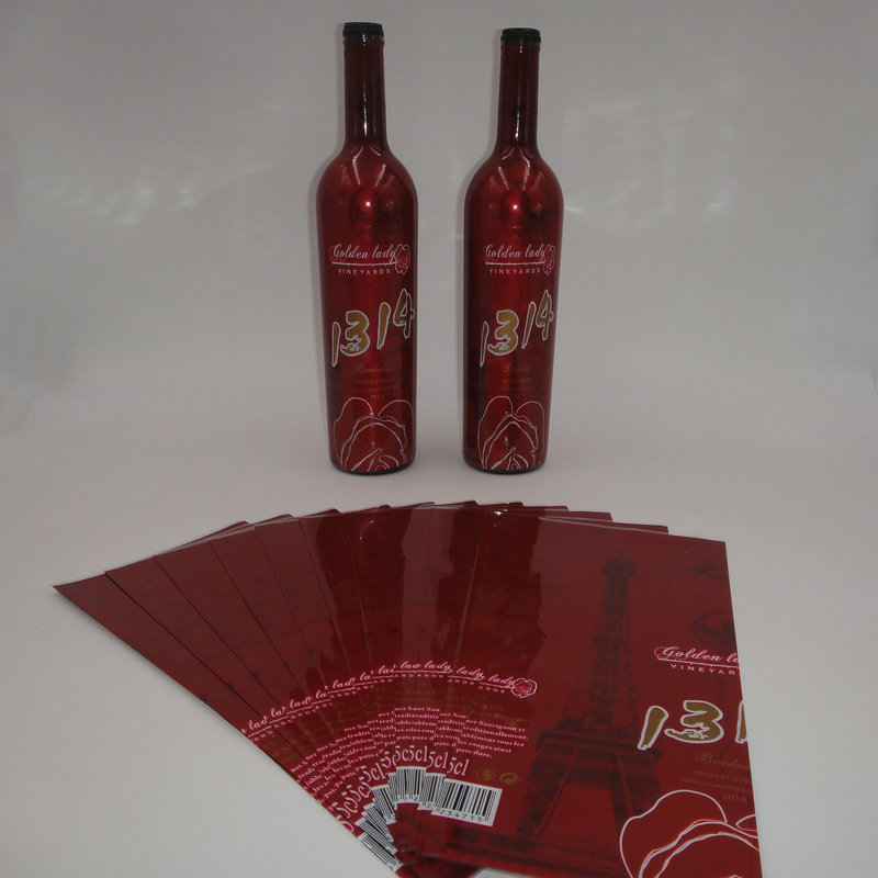 厂家供应各PET高收缩率热缩膜标签红酒包装标签收缩膜印刷塑封膜
