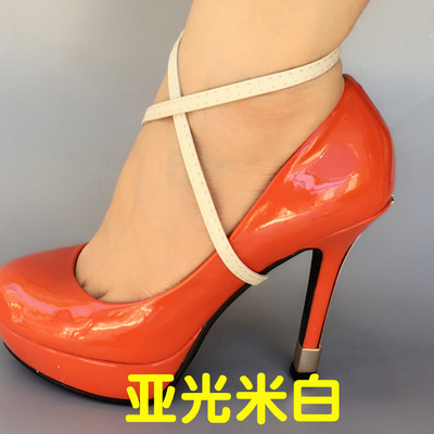 Cross-style long clause around the ankle shoelaces prevent high heels from heel shoes binding shoelaces anti-fall heel buckle