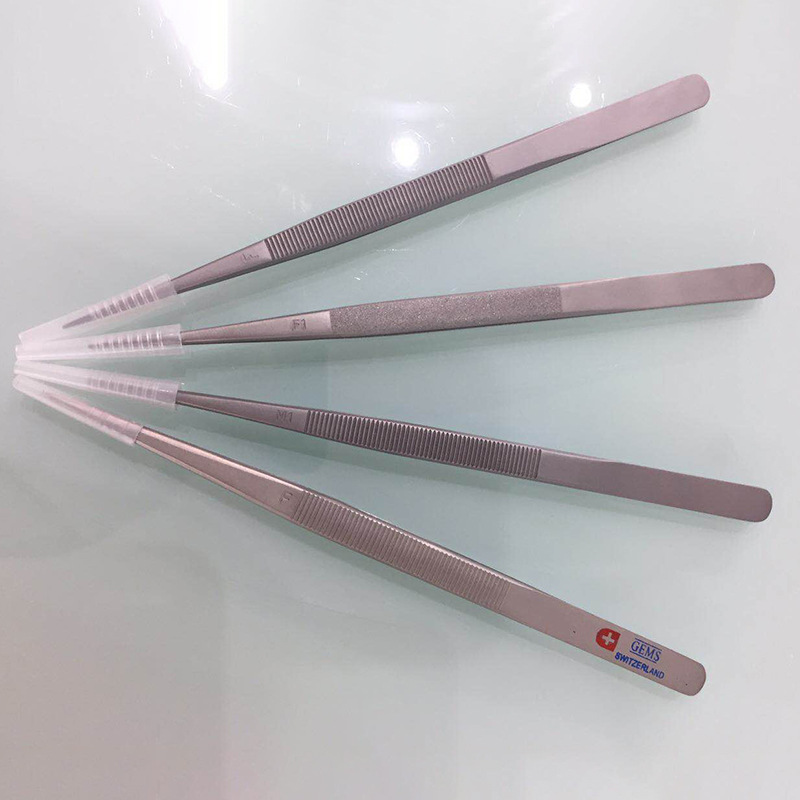 批发直销镊子 宝石钻石夹 珠宝专用带槽防滑珠宝镊子 裸钻镊子