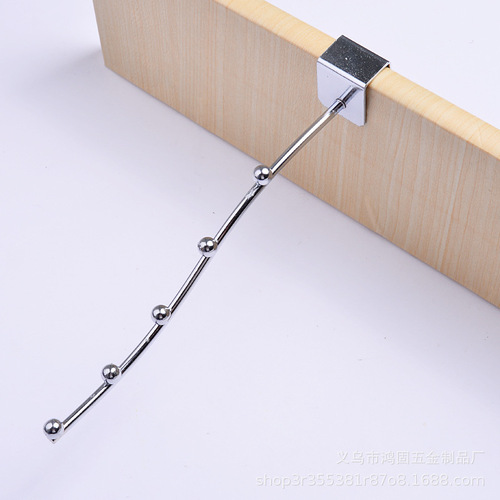 Factory supply square tube with beads hook underwear clothing hook curved five beads seven beads street stall shelf hook