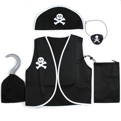Halloween Adult Male and Female Pirate COS Costume Performance Suit Simple Caribbean Pirate Non-woven Fashion Show Costume