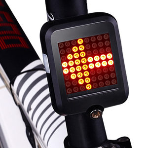 自転車ライト 全知能ステアリングブレーキテールライト USB充電 黒 AQY-0100 