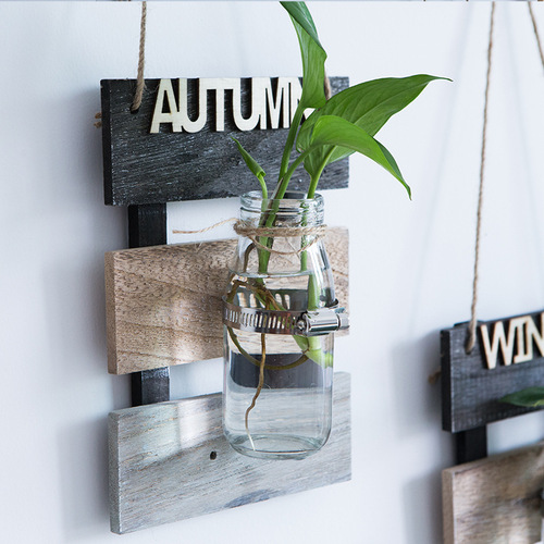 Wall decoration hydroponic vase wall hanging creative room wall decoration pendant floral plant home wall hanging pothos