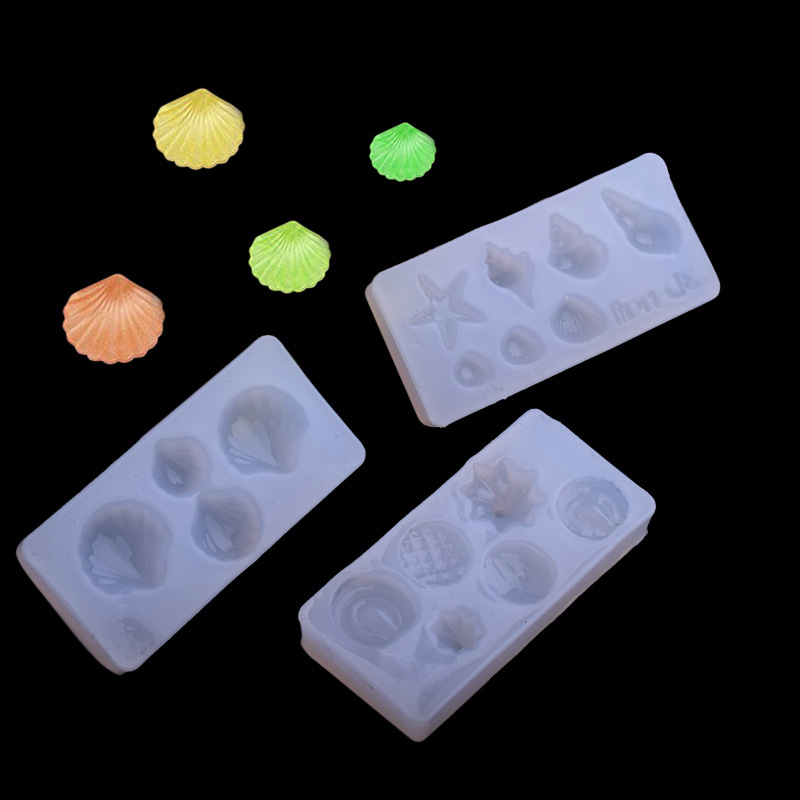 Shell starfish conch nail tools Crystal DIY epoxy mold pendant stud earrings Jewelry Crafts mold
