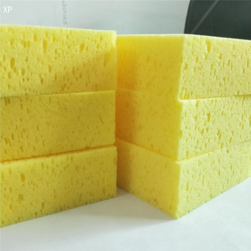 厂家聚氨酯黄色海绵海藻棉 5CM厚汽车打蜡清洁海绵八字形洗车海绵