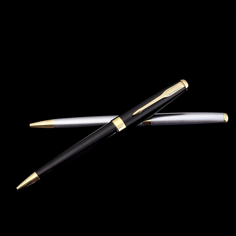 Fábrica al por mayor de metal giratorio bolígrafo creativo negocio publicidad regalo aceite pluma impresa LOGO entrega de una sola pieza