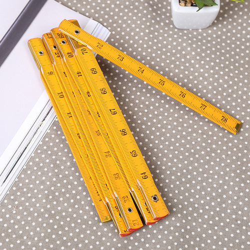 Wooden folding ruler folding ruler wooden ruler metric scale ruler drawing tool teaching supplies