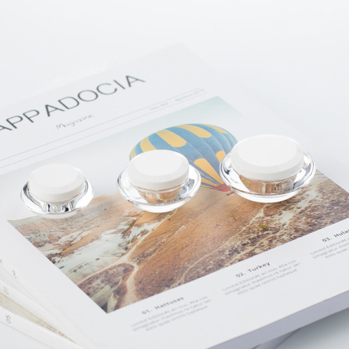 Transparent facial cream refillable bottle flying saucer cream box eye cream foundation lotion face cream travel empty bottle acrylic