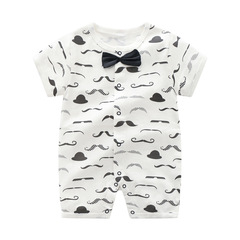 Baby Bodysuit for Newborns and Infants, 100% Cotton Short-Sleeve Shirt, Thin Clothing for 0-1 Year Old Boys, Summer Outfit