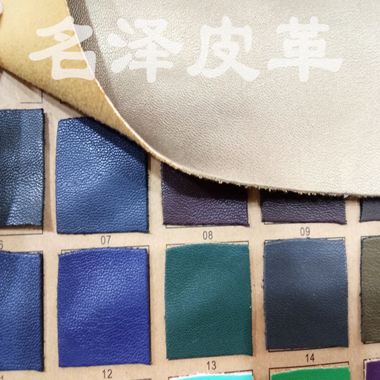 厂家现货直销 优质1.1MM水揉PU人造革粗羊纹皮革用于箱包手袋等