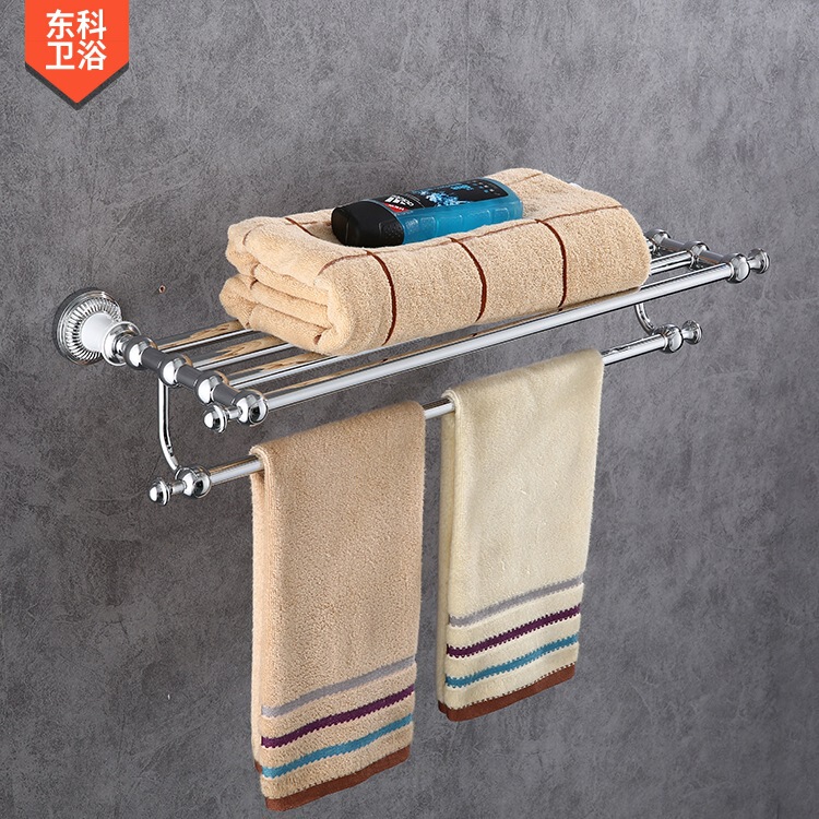 European-style antique silver double-layer towel rack multi-functional towel rack American retro bathroom pendant wholesale European-style antique silver double-layer towel rack multi-functional towel rack American retro bathroom pendant wholesale