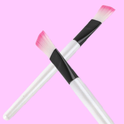 Manufacturer's portable soft-bristled two-color facial mask makeup brush beauty tool DIY homemade facial mask brush with customizable LOGO