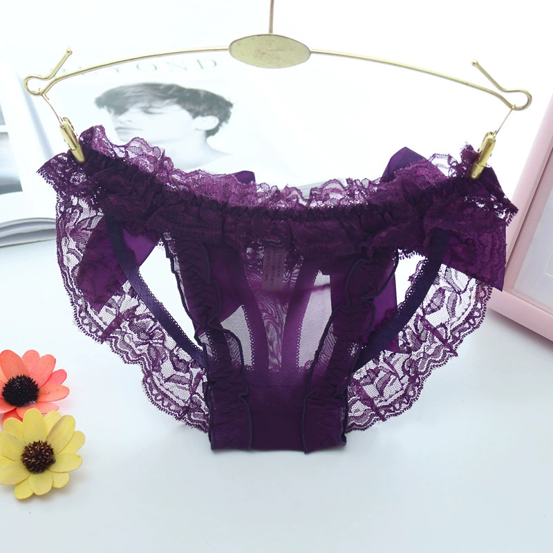 Mesh ladies underwear, low waist sexy transparent mesh panties, women's butt lifting, butt revealing briefs 8020