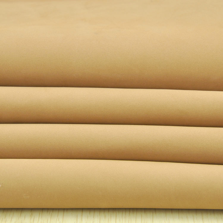 头层磨砂皮真皮批发 米黄色磨沙牛皮现货磨砂底皮牛皮