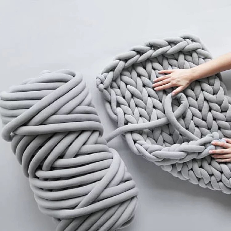 Llenado hilo de algodón grueso hilo tejido a mano manta de lana hilo máquina lavar sin pelusa OHHIO Nuevo