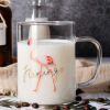 INS Nordic Water Cup Female Glass Goodmorning Cup Morning Breakfast Cup Milk Cup Student