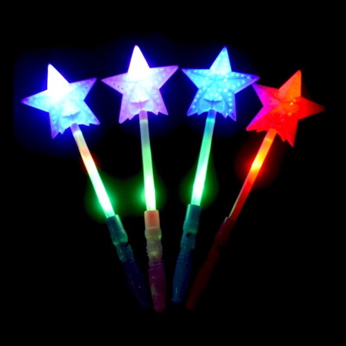 LED variable frequency luminous lollipop fairy stick love flash stick four-section stick sound and light music sword luminous toy