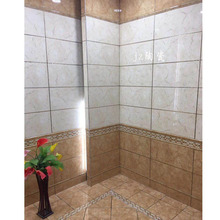 抛晶砖300x600厨房卫生间阳台背景镀金墙砖金边K金墙面瓷砖地砖