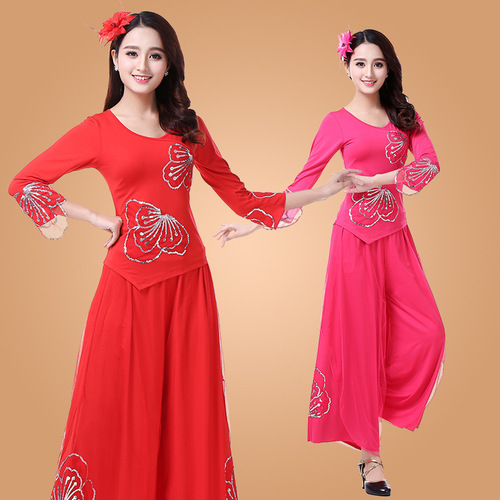 Xianghui  square dance clothing new set adult performance clothing performance clothing sports suit