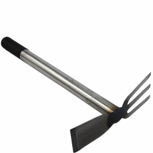 Factory direct sales dual-purpose hoe, gardening flowers and vegetables, three-tooth rake, small hoe, short handle garden agricultural tool