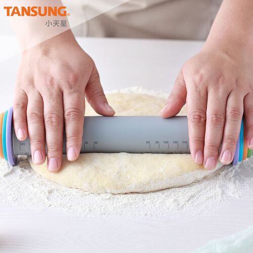 Baking Tools Silicone Flour Rolling Pin Adjustable Thickness Rolling Pin Silicone Flour Rolling Pin Wholesale