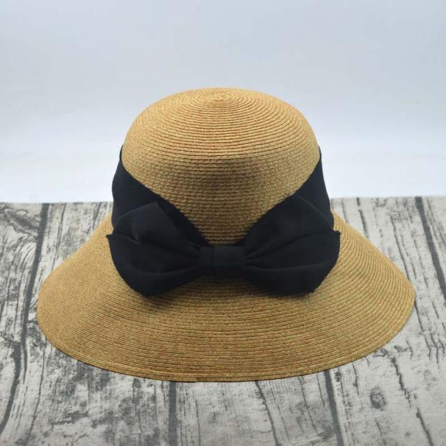 日式潮流遮阳帽渔夫帽盆帽圆顶大沿帽女春夏防晒孙俪太阳帽草帽