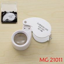 厂家直销带灯珠宝高倍数放大镜 铝合金外壳PVC盒包装MG21011