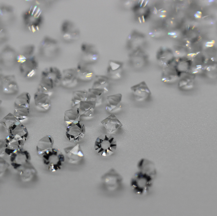 Factory wholesale new aa two pointed domestic ITC transparent glass water drill accessories pointed bottom pointed top naked drill