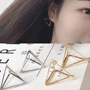 几何三角形立体镂空耳钉